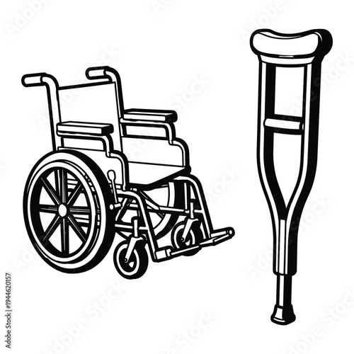 Wheelchair Crutch Medical Aid Commercial Asset