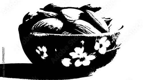 hand drawn vector illustration of an apple