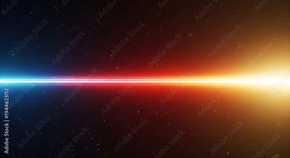 Fototapeta premium Cosmic light beam piercing through the expansive universe of stars and nebulas