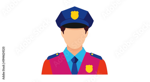 Police Officer Icon - Flat Design Illustration