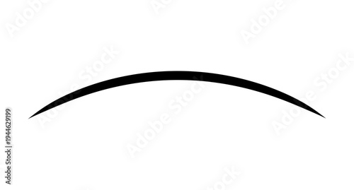 Фотография Minimal curved swoosh arc line elegant black flourish divider underline shape