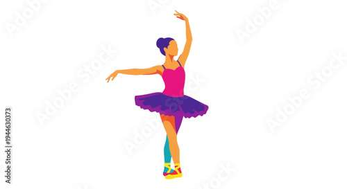 Ballet Dancer in Costume Performing Graceful Pose