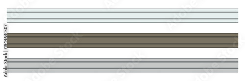 Wooden molding baseboard trim for wall and ceiling interior decoration with white, beige, khaki classic architectural profile decorative home decor construction on transparent isolated png