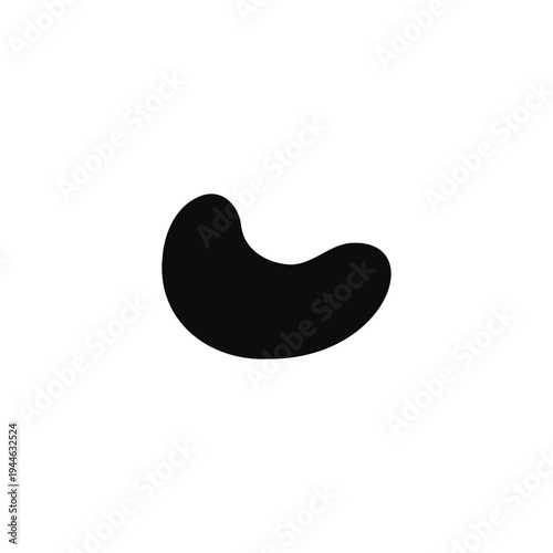 Cashew silhouette vector flat illustration design.