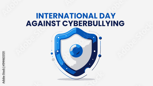 International Day Against Cyberbullying Concept illustration