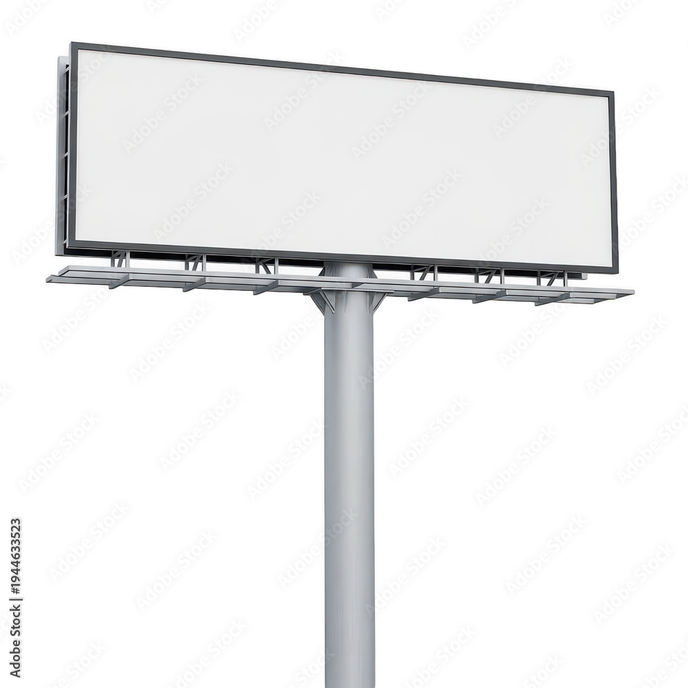 Obraz premium Large billboard attached to a tall metal pole standing outdoors