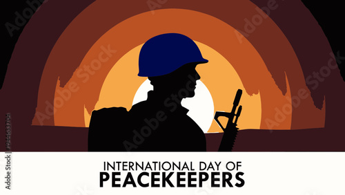 International Day of Peacekeepers Design vector illustration