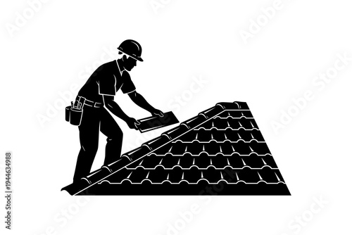 Adventure camping emblem with mountain and caravan design