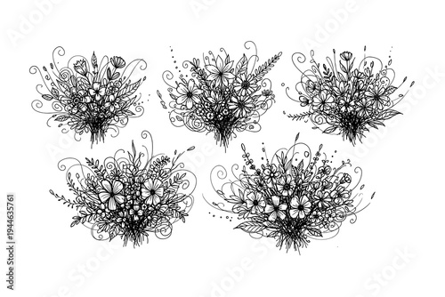 Adventure icons: outdoor badges with camping, hiking, and exploration themes