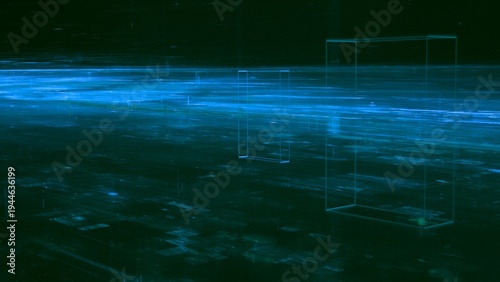 Photos Futuristic digital space – dynamic perspective, virtual reality, endless possibi