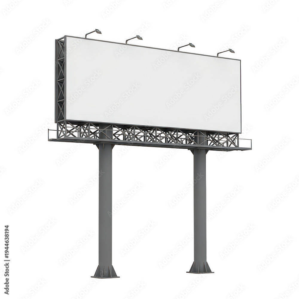 Obraz premium Large billboard standing on a pair of supporting metal legs