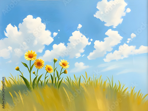 beautiful, landscape, painting, oil, canvas, art, artwork, background, scenery, nature