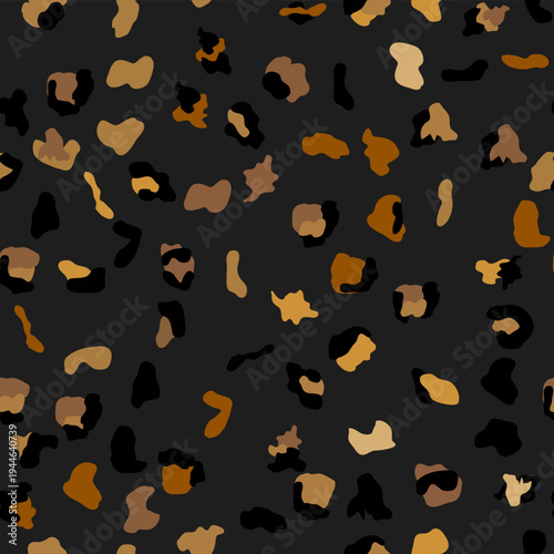 Seamless leopard print pattern. Fully seamless jaguar or cheetah skin pattern. Design for leopard print textile fabric. Suitable for fashion