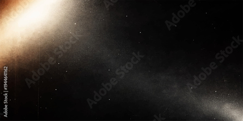 A dark, textured space background featuring a grunge galaxy filled with vintage stars, swirling smoke, and foggy clouds across a black, distressed cosmic backdrop