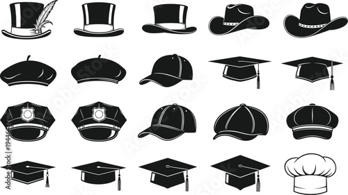 Large Collection of Professional Cycling Silhouettes Featuring Mountain Bikers and Road Cyclists Riding Downhill and Uphill for Outdoor Sports Adventure and Race Design Projects