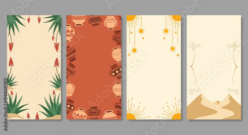Bohemian Desert Story Templates: Sun, Sand Dunes, Pottery, Aloe Vera