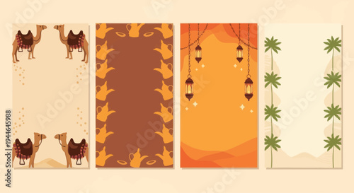 Desert Story Templates: Camels, Lanterns, Palm Trees & Arabian Tea Pots