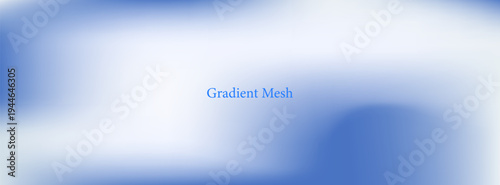 Soft blue and white gradient mesh web banner with centered text "Gradient Mesh".