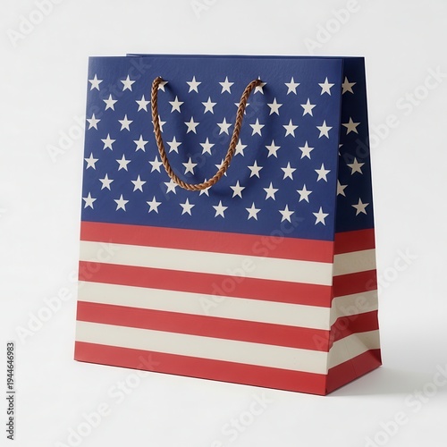 American flag design gift bag