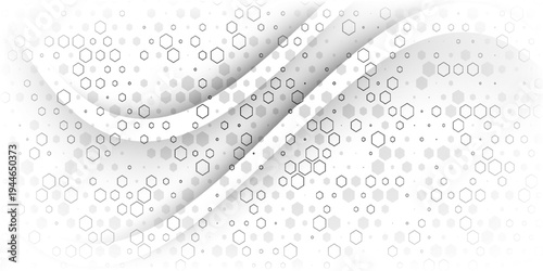 Hexagon white background. Seamless Hexagon Geometric Pattern Background.