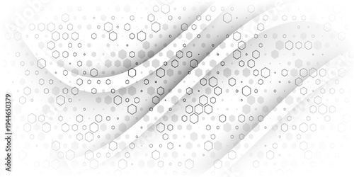 Hexagon white background. Seamless Hexagon Geometric Pattern Background.