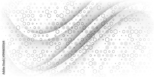 Hexagon white background. Seamless Hexagon Geometric Pattern Background.