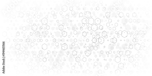Geometric abstract background with simple hexagonal elements. Creative idea for medical, technology or science design