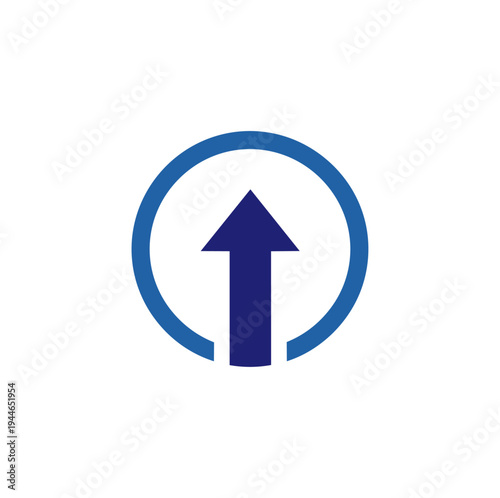 Free Download Arrow inside circle symbol design on black background - GFXLoad