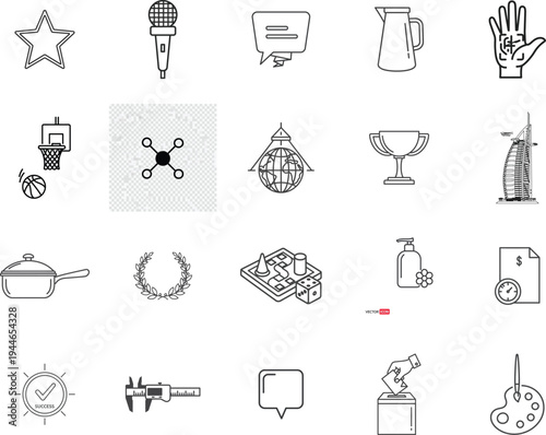 Minimalist icon representing a vector file with clean and simple design