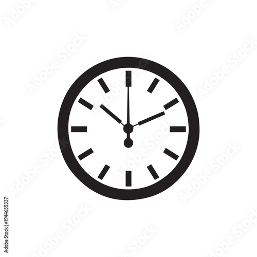 Clock time icon vector editable EPS schedule symbol