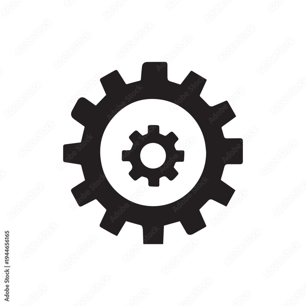 Fototapeta premium Settings gear icon vector editable EPS system configuration symbol