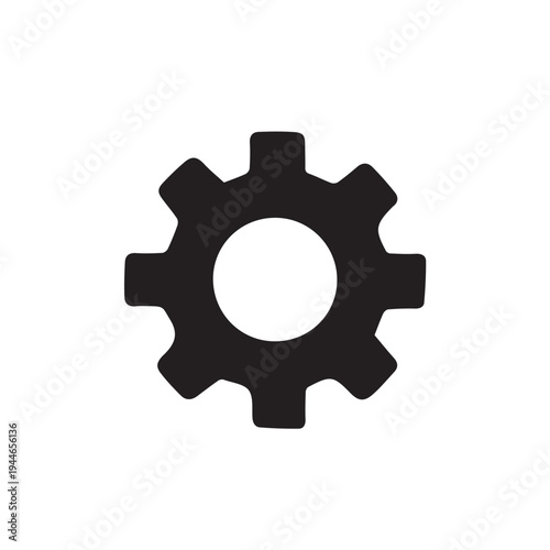 Settings gear icon vector editable EPS configuration symbol
