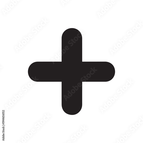 Plus add icon vector editable EPS positive symbol