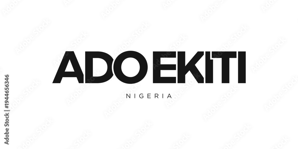 Fototapeta premium Ado Ekiti in the Nigeria emblem. The design features a geometric