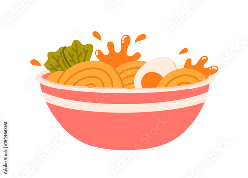 A bowl of ramen noodles with various toppings.