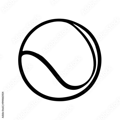 Tennis Ball Icon Vector - Classic Symbol for Sport and Recreation