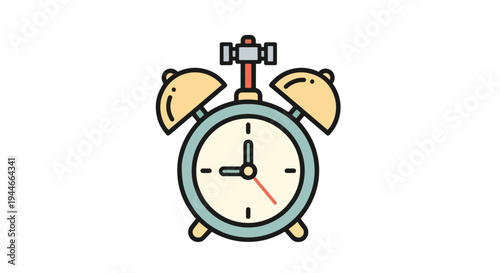 A colorful illustration of an alarm clock.