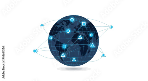 Global network and communication concept.