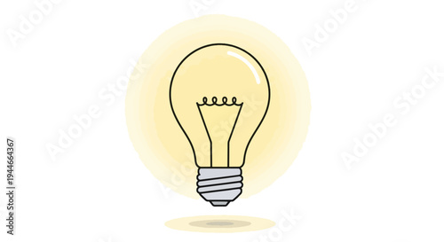 A simple line drawing of a lightbulb.