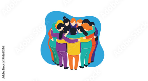 Diverse group of people standing together.