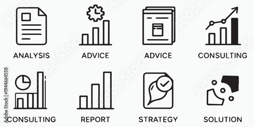 Set of business icons for business and technology applications