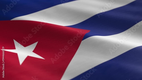 Cuba - waving flag loop