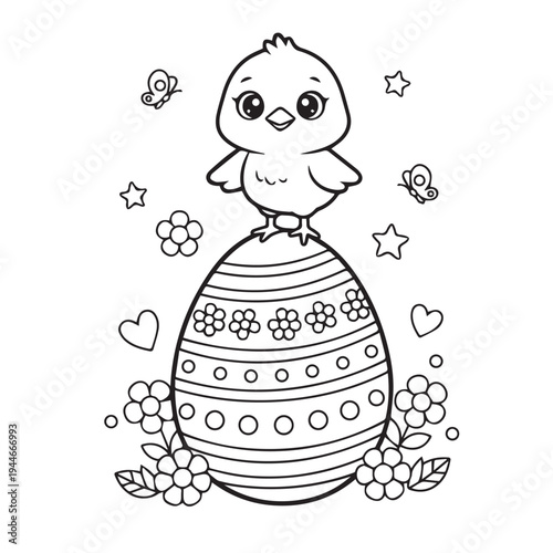 activity, baby chick, basket, black and white, bold lines, bunny, cartoon, chick, children, classroom, clipart, coloring book, coloring page, craft, cute, cute animals, doodle, easter, easter bunny, e
