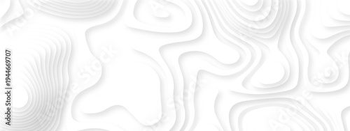 Vector lines seamless pattern sea map topography design. White wave paper curved reliefs Contour maps. Discovery topographic texture backdrop landscape earth style trail map geography design.