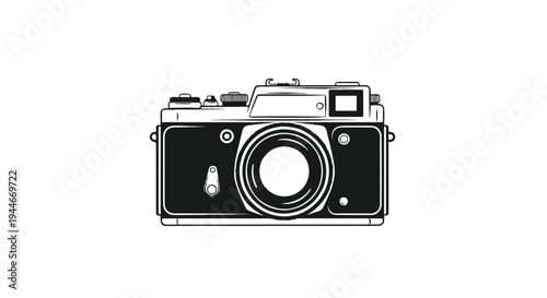 Vintage camera illustration isolated on white background