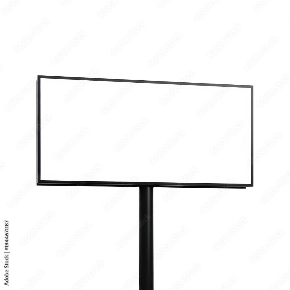 Fototapeta premium Simple rectangular sign attached to a single pole