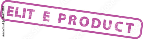 Elite product label with purple text
