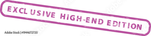 Exclusive highend edition stamp with purple text