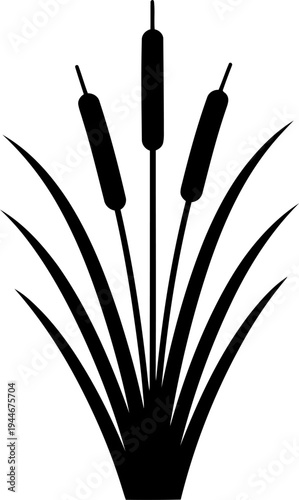 Bulrush Silhouette Vector