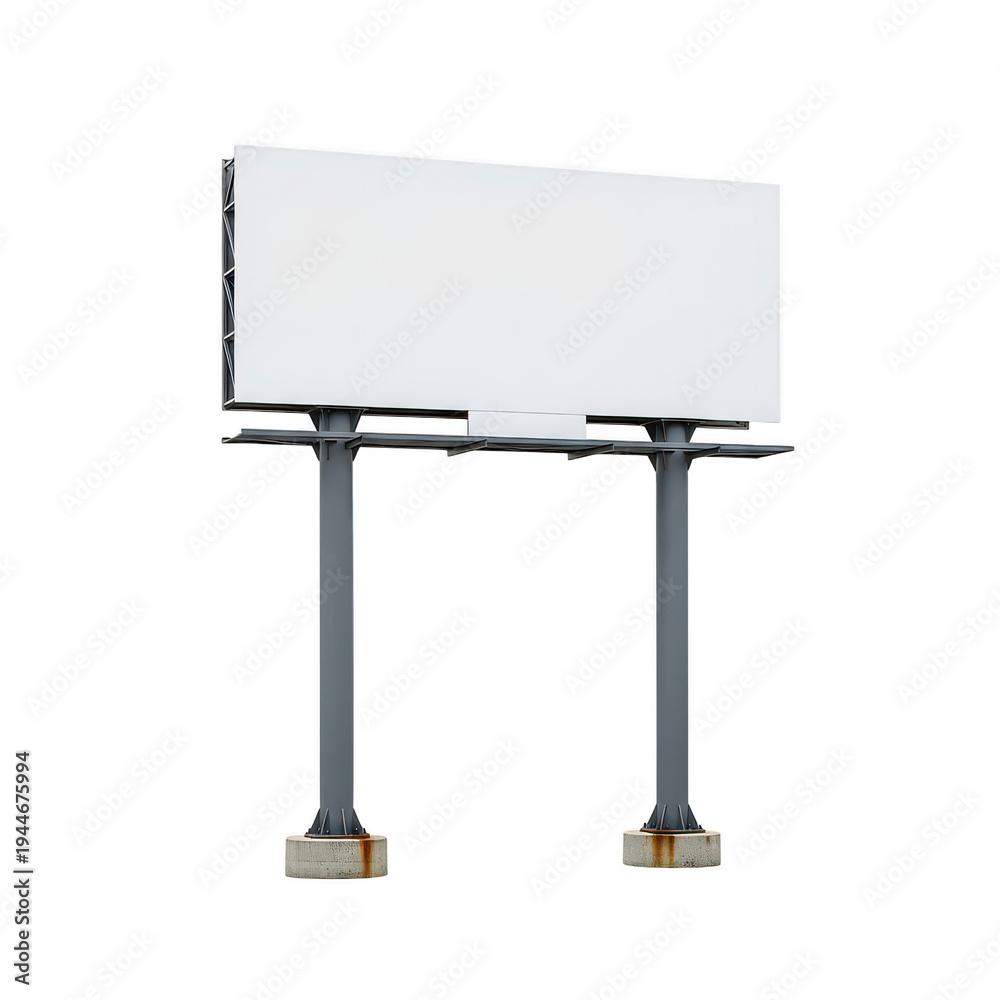 Obraz premium Large billboard standing on two supporting metal poles